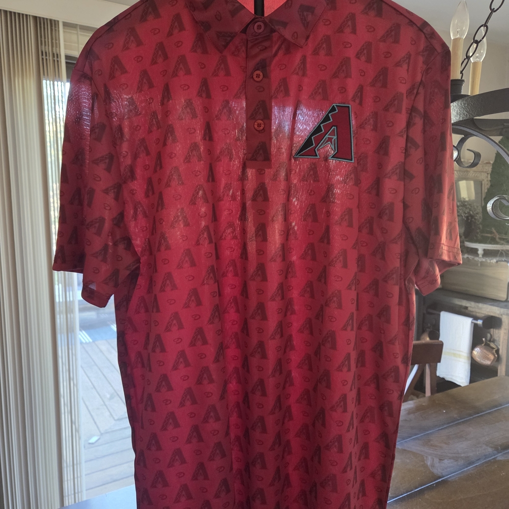 Antigua Arizona Diamondbacks red tunnel short sleeve polo (L248)